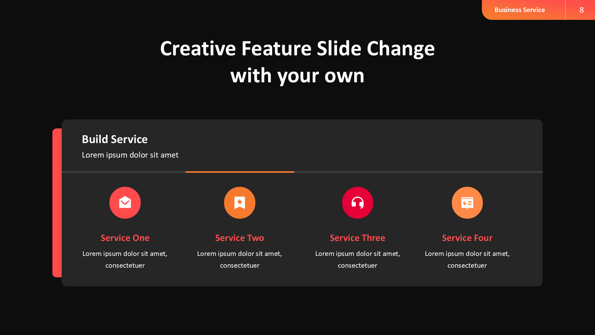 Service Business - Dark (no Image) slide 8